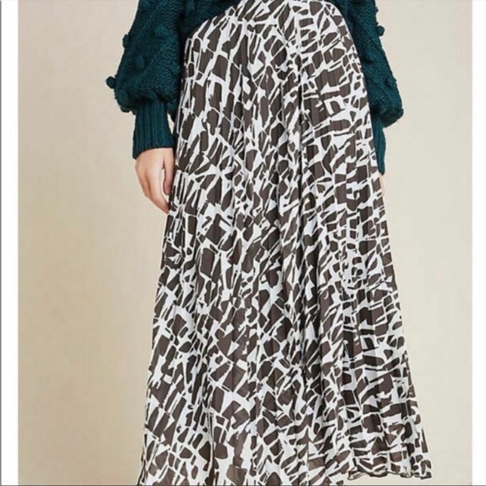 NWT Anthropologie Maeve Hildi Pleated Midi Skirt Sz. XS